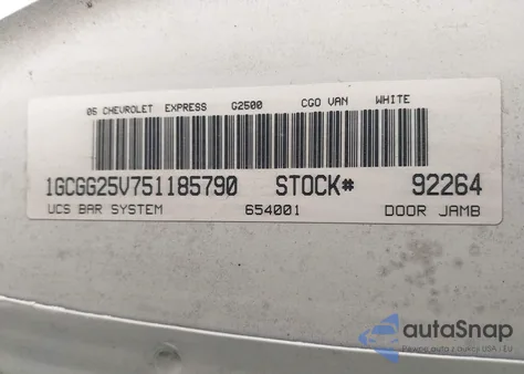 2005 Chevrolet Express z USA, uszkodzony, nr VIN 1GCGG25V751185790